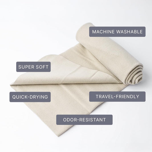 Suede Sweat Towel for Yoga, Pilates, Hot Yoga, Home Workouts, Gym - Soft Absorbent Quick Dry Hand Towel Travel Size