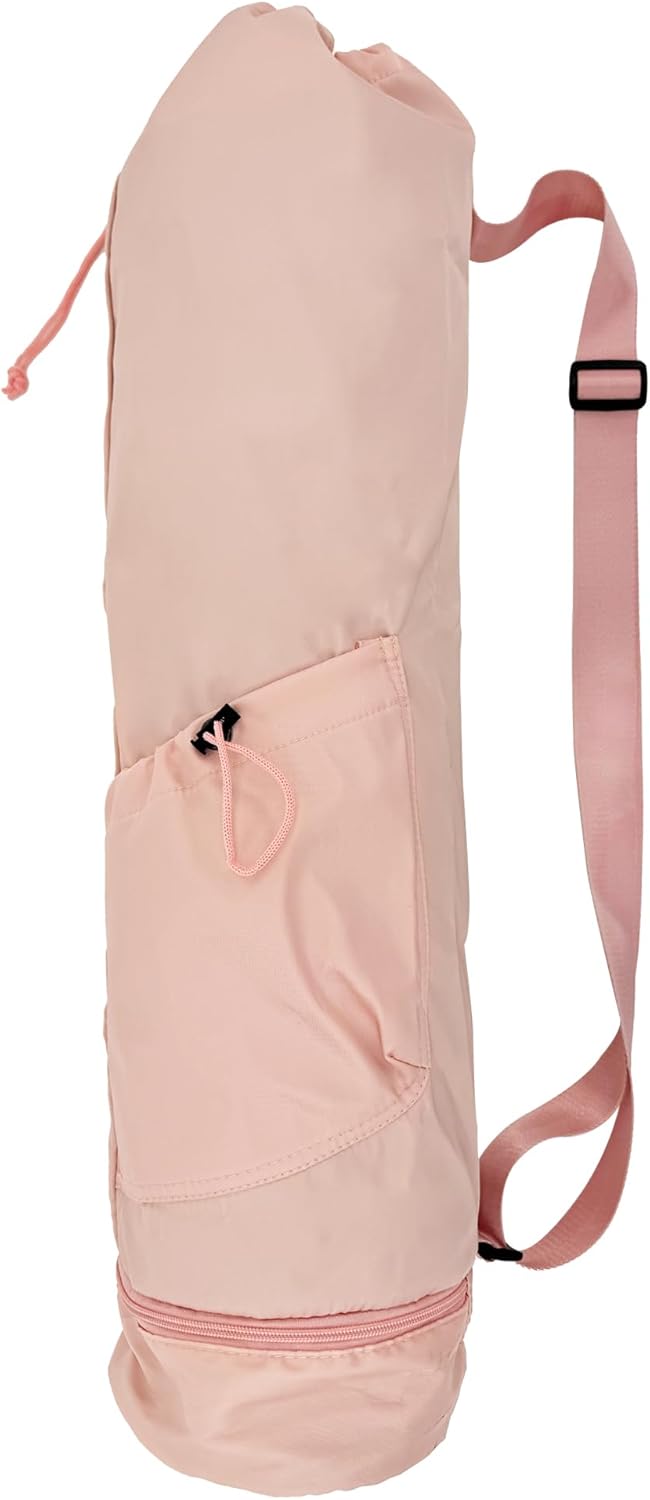 Multi-Functional Yoga Mat Bag with Drawstring Closure, Wet Pocket & Water Bottle Holder - Durable Exercise Mat Carrier for Yoga, Pilates, Gym