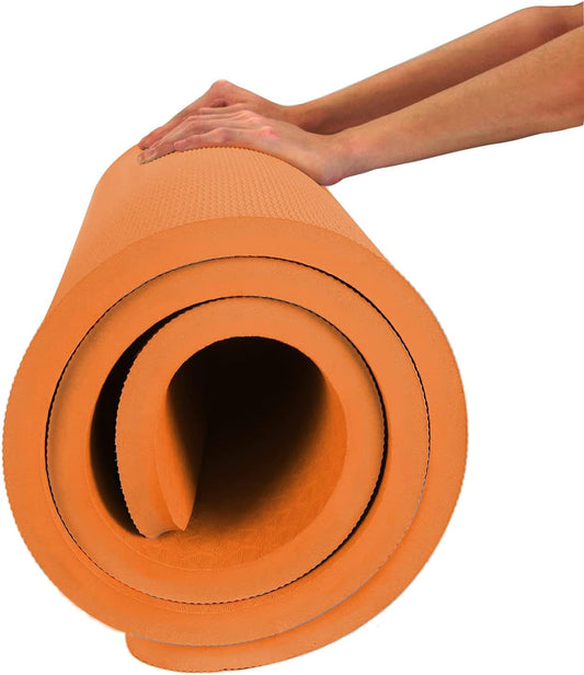 4/5 inch TPE Yoga Mat Fitness & Exercise Mats Large Size 72"L x 32"W Non-Slip Anti-Tear For Women Men