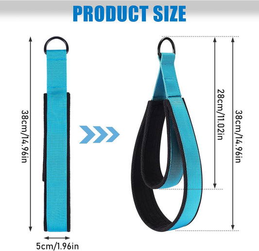 Pilates Straps - Double Loop D-Ring Straps for Reformer, Padded, Home Gym Workout