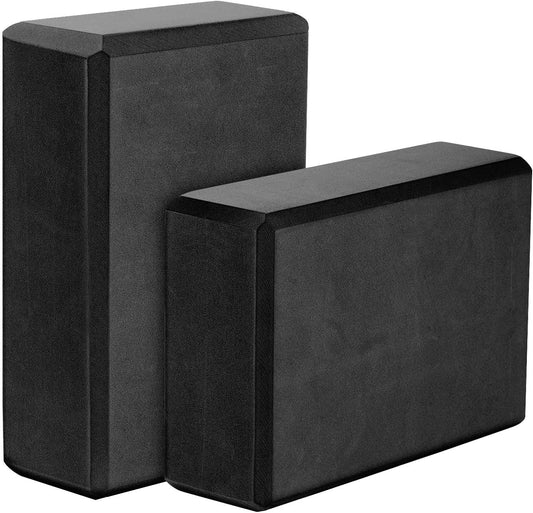Thin Yoga Blocks 2 Pack, 9" x 6" x 3" High Density EVA Foam Yoga Block Exercise Bricks, Eco Friendly & Lightweight, Increase Flexibility &  , Great for Stretching & Holding Poses